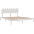 Estructura cama de madera maciza blanca super king 180x200