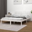 Estructura de cama madera maciza pino blanco 120x190 cm