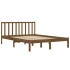 Estructura de cama madera maciza de pino marrón miel 200x200