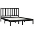 Estructura de cama madera maciza de pino negro 135x190