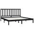 Estructura de cama madera maciza Super King negra 180x200