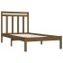 Estructura de cama madera maciza marrón miel 100x200