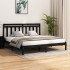 Estructura de cama madera maciza negro Supe King 180x200