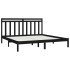 Estructura de cama madera maciza negro Supe King 180x200