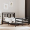 Estructura de cama de madera maciza de pino gris 160x200 cm