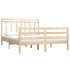 Estructura de cama madera maciza 140x200