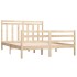 Estructura de cama madera maciza 140x200