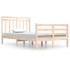 Estructura de cama madera maciza 120x200