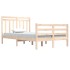 Estructura de cama madera maciza 120x200