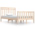 Estructura de cama madera maciza 120x190