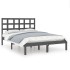 Estructura de cama madera maciza gris King Size 150x200