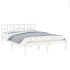 Estructura de cama madera maciza blanco Supe King 180x200