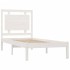 Estructura de cama madera maciza de pino blanca 100x200