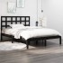 Estructura de cama madera maciza negro Supe King 180x200