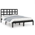 Estructura de cama madera maciza negro Supe King 180x200