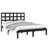 Estructura de cama madera maciza negro Supe King 180x200