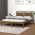 Estructura de cama madera maciza de pino marrón miel 200x200