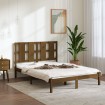 Estructura de cama madera maciza de pino marrón miel 120x200 cm