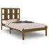 Estructura de cama madera maciza pino marrón miel 100x200