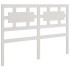 Estructura de cama de madera maciza blanca 135x190