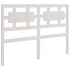 Estructura de cama doble pequeña madera maciza blanca