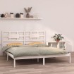 Estructura de cama madera maciza blanco Supe King 180x200 cm