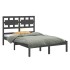 Estructura de cama madera maciza de pino gris 120x200