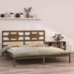 Estructura de cama madera maciza de pino marrón miel 200x200 cm