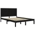 Estructura de cama madera maciza pino negra doble 120x190