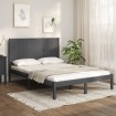 Estructura de cama madera maciza de pino gris 120x200 cm