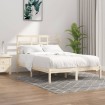 Estructura de cama madera maciza 120x190 cm