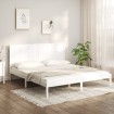 Estructura de cama madera maciza blanco Super King 180x200 cm