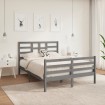 Estructura de cama de madera maciza blanca 140x190 cm