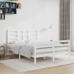 Estructura de cama madera maciza de pino blanca 120x200 cm