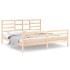 Estructura de cama de madera maciza 200x200