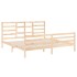 Estructura de cama de madera maciza 200x200