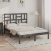 Estructura de cama madera maciza de pino gris 120x200 cm