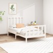 Estructura de cama madera maciza de pino blanco 90x200 cm