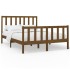 Estructura cama madera maciza marrón miel King Size 150x200