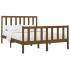 Estructura cama madera maciza marrón miel King Size 150x200