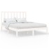 Estructura de cama madera maciza blanca 120x200