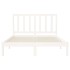 Estructura de cama madera maciza blanca 120x200