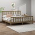 Estructura de cama madera maciza marrón miel 200x200