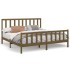 Estructura de cama madera maciza marrón miel 200x200