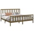 Estructura de cama madera maciza marrón miel 200x200