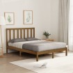 Estructura de cama madera maciza de pino marrón miel 120x200 cm