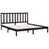 Estructura de cama madera maciza negro Supe King 180x200