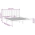 Estructura de cama madera maciza negro Supe King 180x200