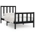 Estructura de cama madera maciza negro 90x200