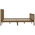 Estructura de cama madera maciza King marrón miel 150x200